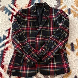 Crewcuts Plaid Blazer with Red , green , white and Yellow Highlights
